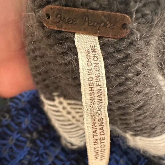 Free People Oversized Frosted Fair Isle Cardigan Jacket - Picture 10 of 10